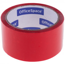 Клейкая лента упаковочная OfficeSpace, 48мм*40м, 45мкм, красная, ШК